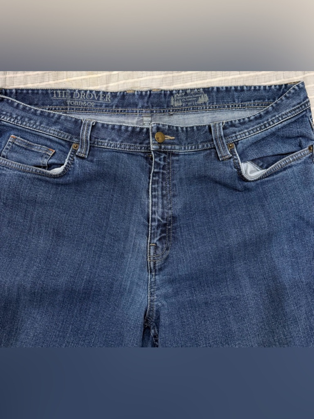Toad&Co Indigo 38x34 Blue Denim Jeans